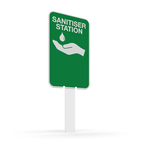 Pilot Sign - Hand Sanitiser Station - 200 x 125 x 1.4mm Polypropylene Pantone 375C