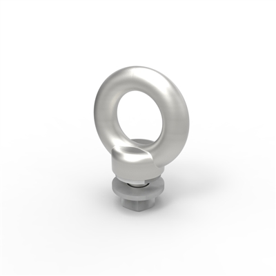 Round Bollards Stainless Steel - Stainless Steel Chain Ring Kit, 2 X M10 Eye Bolts, Sold Per Each
