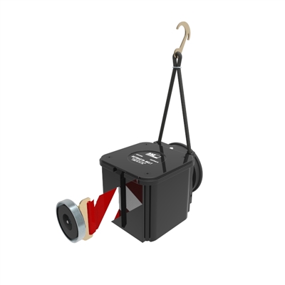 Retracta-belt magna-mount red/white belt with bungy including magnet body & clip - 7.6m