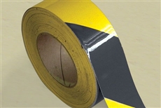 Reflective Tape 50mm x 5m Roll Class 1 - Yellow/Black