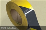 Reflective tape - 50mm x 5mtr, yellow/black class 2