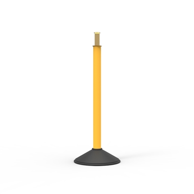 Skipper UPVC post with rubber base - yellow