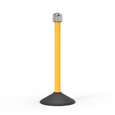 Skipper UPVC receiver post with rubber base - yellow