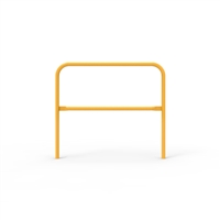 Double Safety Rail 1220 x 42mm - Galvanised and Powder Coated Safety Yellow