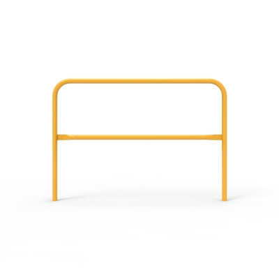 Double Safety Rail 1525 x 42mm - Galvanised and Powder Coated Safety Yellow