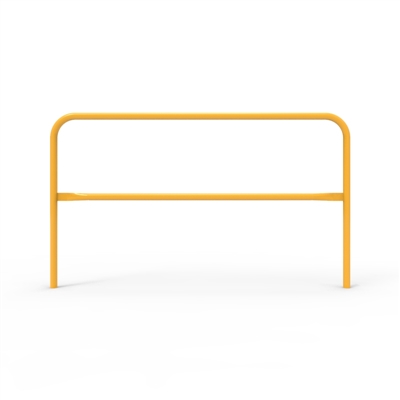 Double Safety Rail 1830 x 42mm - Galvanised and Powder Coated Safety Yellow
