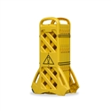 Mobile Expanding Portable Barrier - Mobile Expanding Safety Barrier ? Safety Yellow, Sold Per Each