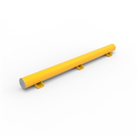 Heavy Truck Wheel Stop - 140mm Diameter - Galvanised and Powder Coated Safety Yellow D: 140 x H: 165 x L: 2400mm
