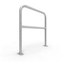 Double Rail Barrier System 1m Surface Mount U-bar - galvanised finish