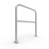 Double Rail Barrier System 1m Surface Mount U-bar - galvanised finish