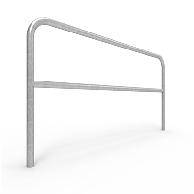 Double Rail Barrier System 2m Below Ground U-bar - galvanised finish