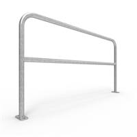 Double Rail Barrier System 2m Surface Mount U-bar - galvanised finish