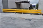 W-Beam Rail For Guard Fence (Type D) 1M Centres - Galvanised And Powder Coated Yellow