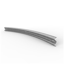 W-Beam Rail - Guard Fence (Type D) - 45 Degree Internal Curve Radius 550Cm - Galvanised