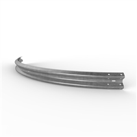 W-Beam Rail - Guard Fence (Type D) - 90 Degree External Curve Radius 275Cm - Galvanised