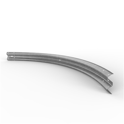 W-Beam Rail - Guard Fence (Type D) - 90 Degree Internal Curve Radius 275Cm - Galvanised