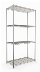 Modular Wire Shelf 355 X 1220mm - Zinc Plated And Clear Epoxy Powder Coat