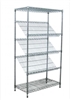 Modular Wire Shelving - Sloping Display Shelf 530 X 915mm - Zinc Plated And Clear Epoxy Powder Coat