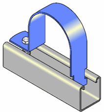 Unistrut 60mm One Piece Channel Clip