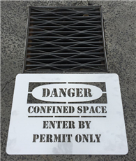 Confined Space Picto Aluminium Stencil