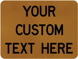 Custom Sign - Black Text on Reflective on aluminium 600x450mm