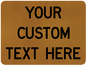 Custom Sign - Black Text on aluminium 900x600mm