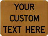 Custom Sign - Black Text on aluminium 900x600mm