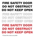 fire safety door do not obstruct do not keep open