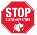 Stop - Clean Your Hands Sign