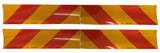 yellow red hazard stripe sticker for truck