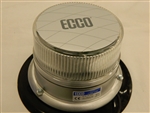 ECCO LED Beacon White LED / Clear Lens Vacuum/Magnetic Mount Strobe 12-24v DC