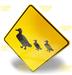 Ducks Crossing Sign