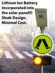 Solar Flashing 24/7 Pedestrian Crossing Sign Basic Kit LED