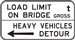 G9-4 1700x900mm Load Limit on Bridge Heavy Vehicles Detour Sign with Left Arrow