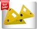 Speed Hump End Caps Metal Black/Yellow Pair