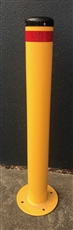 Budget 140mm Surface Mount BollardÂ Gal / Yellow PowderÂ CoatedÂ 