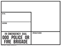 Emergency Info Panel (EIP) - Blank 600mm x 800mm