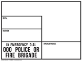 Emergency Info Panel (EIP) - Blank 600mm x 800mm