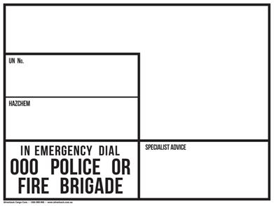 Emergency Info Panel (EIP) - Blank 600mm x 800mm