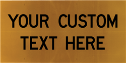 Custom Sign - Black Text on Yellow Reflective on Corflute 1200x600mm