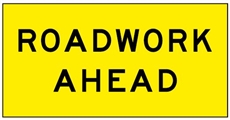 roadwork ahead corflute sign