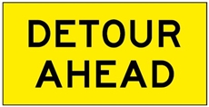 detour ahead corflute sign