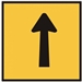 Lane Status - Single Lane Open 600x600mm corflute (Large Black Arrow on yellow b'ground)