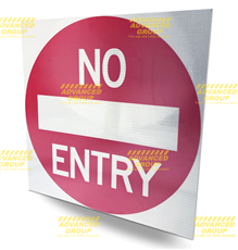 Corflute No Entry Sign for multi message frame