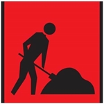 Workers Ahead (Symbolic Worker) WORKER DIGGING