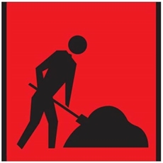 Workers Ahead (Symbolic Worker) WORKER DIGGING