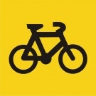 Bicycle Warning Pictogram Sign
