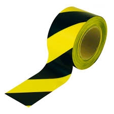 safety barrier barricade tape 72mm x 100m yellow black