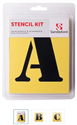 100mm Stencil Kit - Includes all letters all numbers arrow