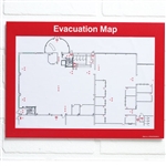 Evacuation Plan Holder with Red Border